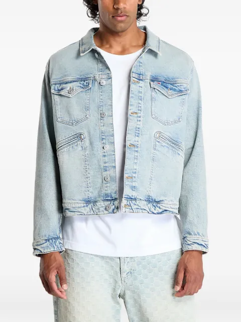 Tommy Hilfiger Isaac denim jack met knoopsluiting en klepzak