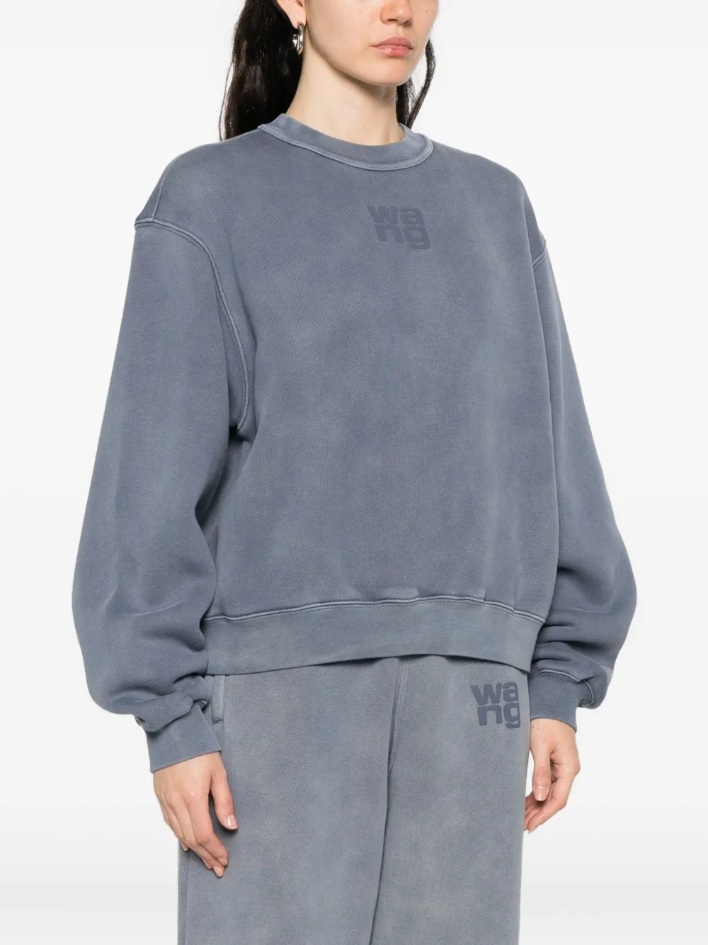 Alexander Wang Sweater met logo Blauw