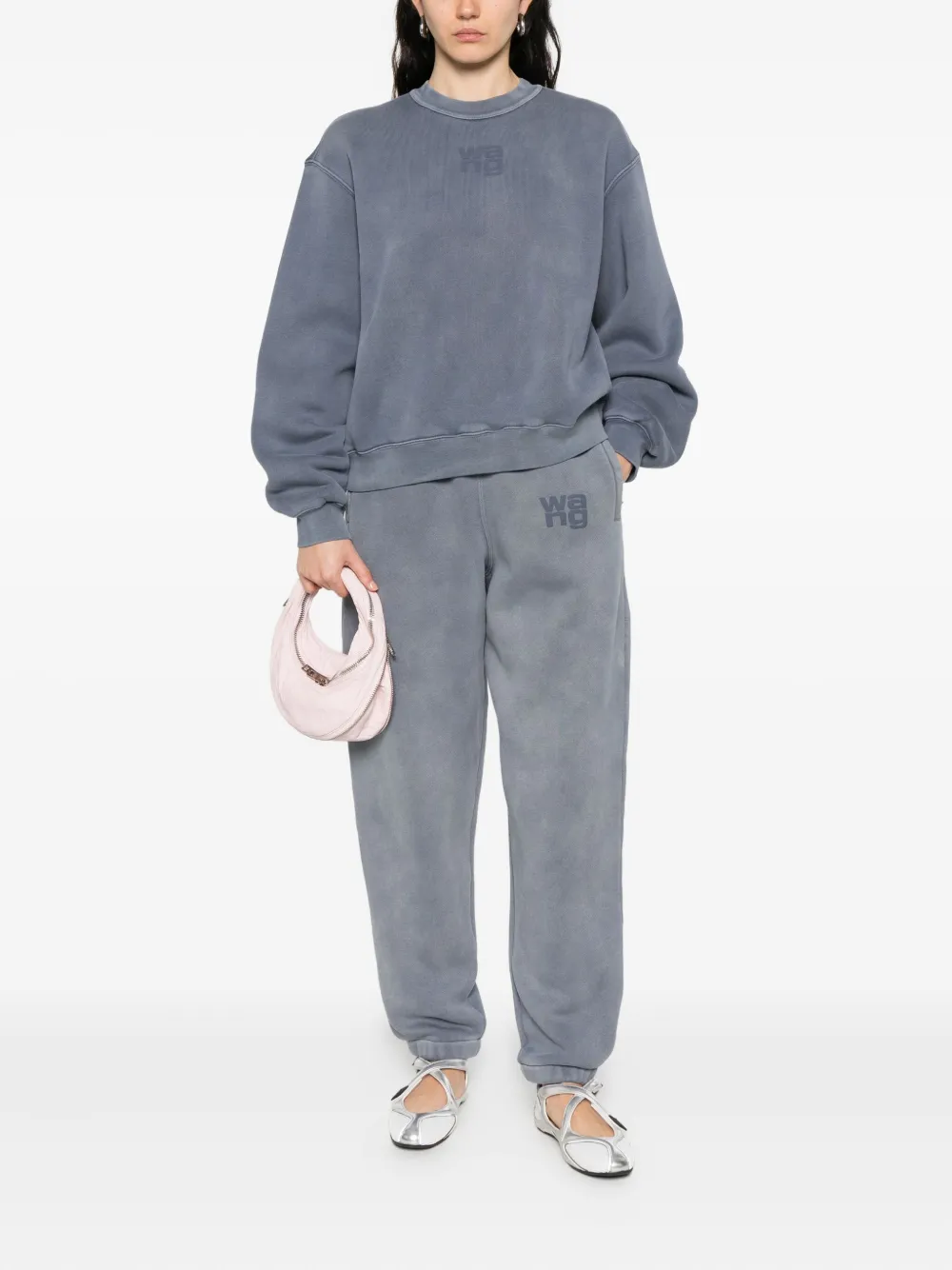 Alexander Wang Sweater met logo Blauw