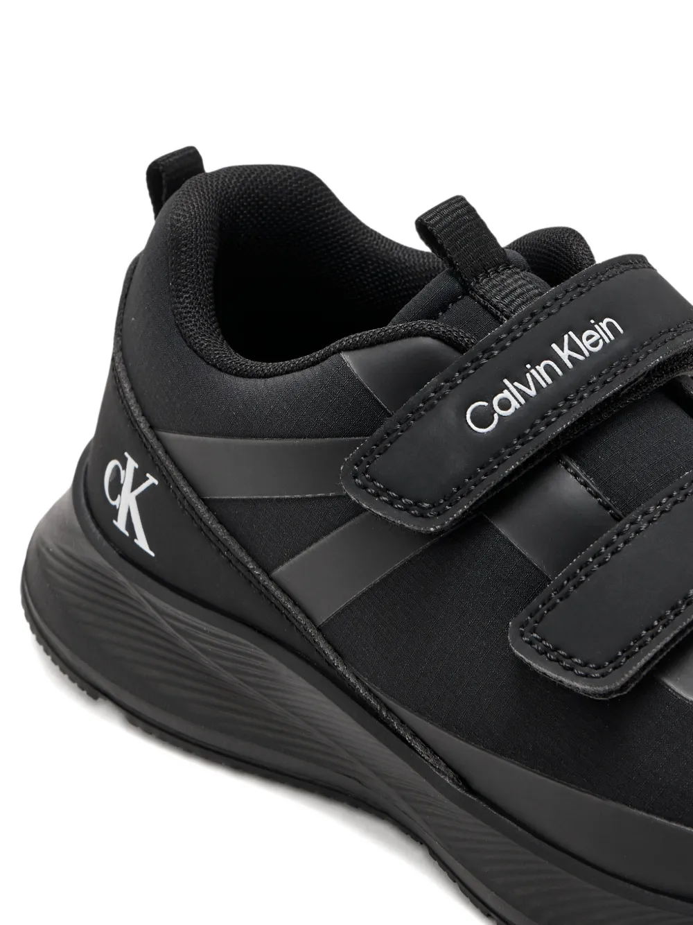 Calvin Klein Logo-print Sneakers In Black
