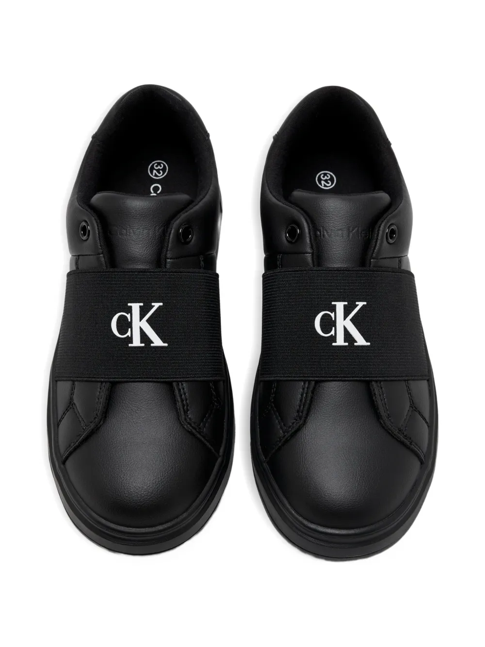 Calvin Klein Kids CK logo-print sneakers Black
