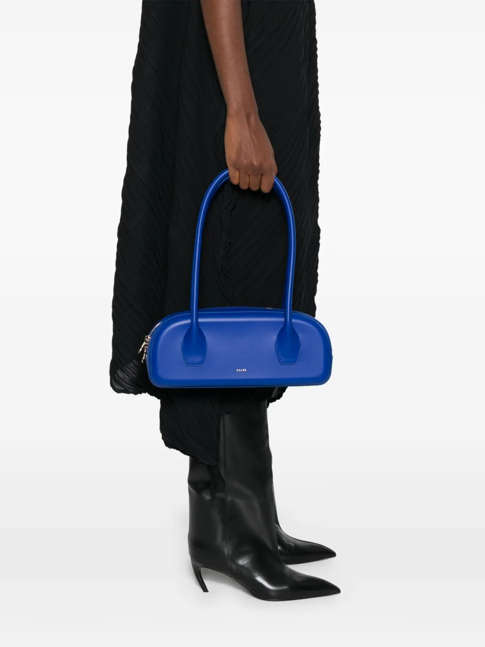 SALCE Medium leren shopper - Blauw