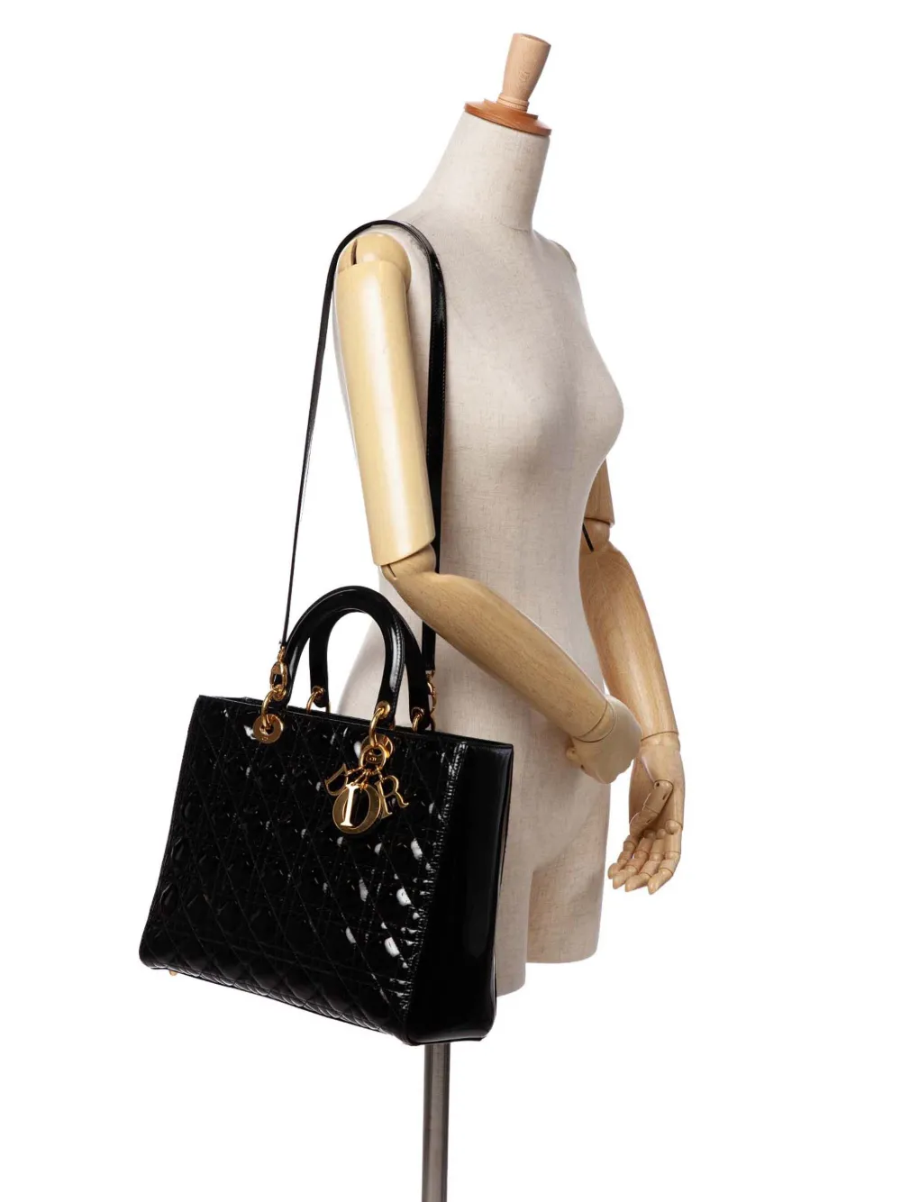 Christian Dior Pre-Owned 2011 Large Patent Cannage Lady Dior satchel | Pre-Owned | Image 2