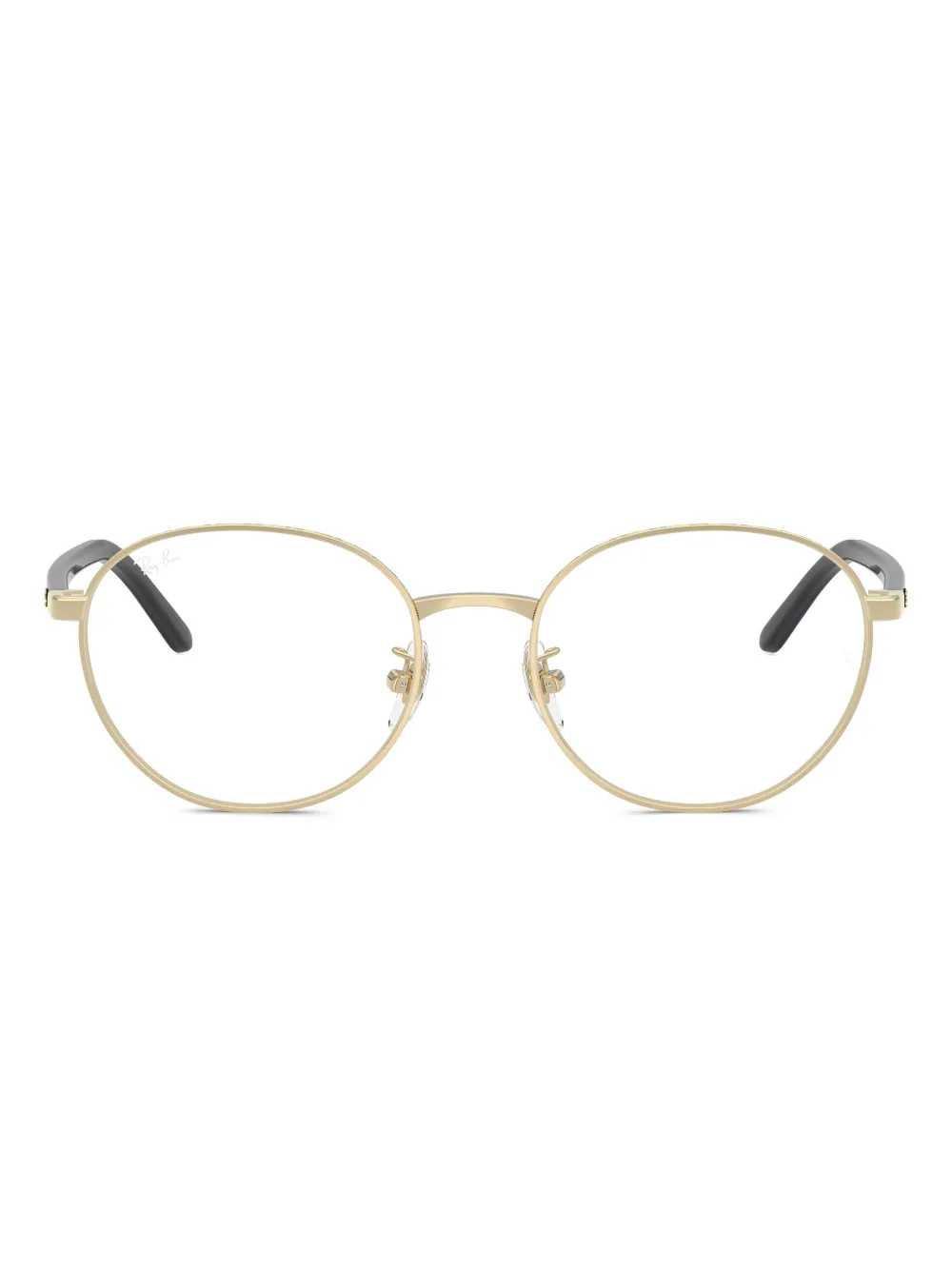 Ray-Ban RB6538D metallic round-frame glasses | Gold | Image 1