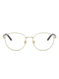 Ray-Ban RB6538D metallic round-frame glasses - Gold
