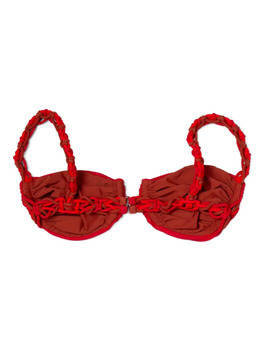 Isa Boulder Bikinitop met gevlochten band Rood