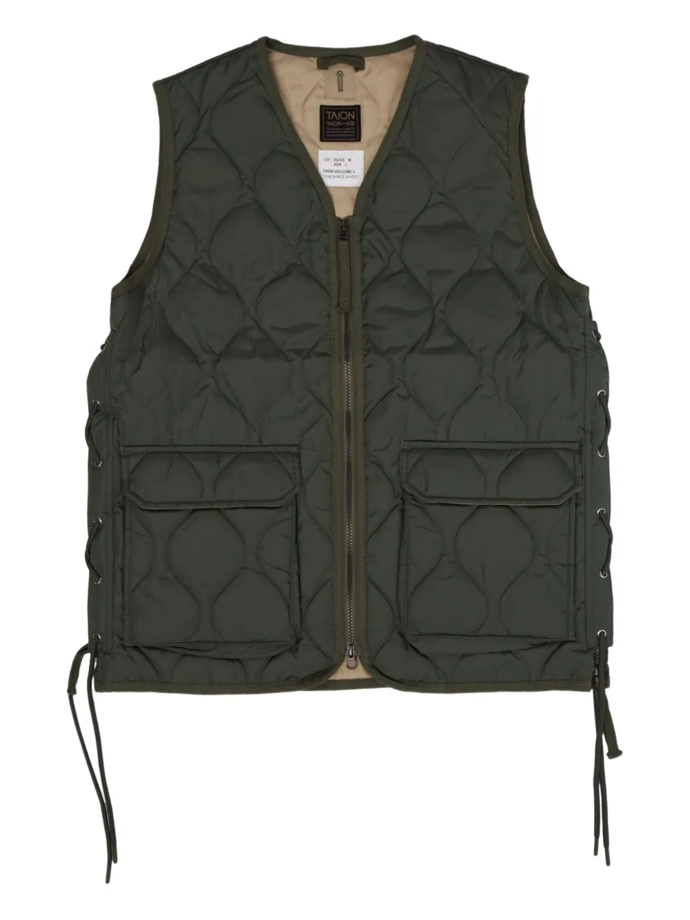 Taion Bodywarmer met V-hals Groen