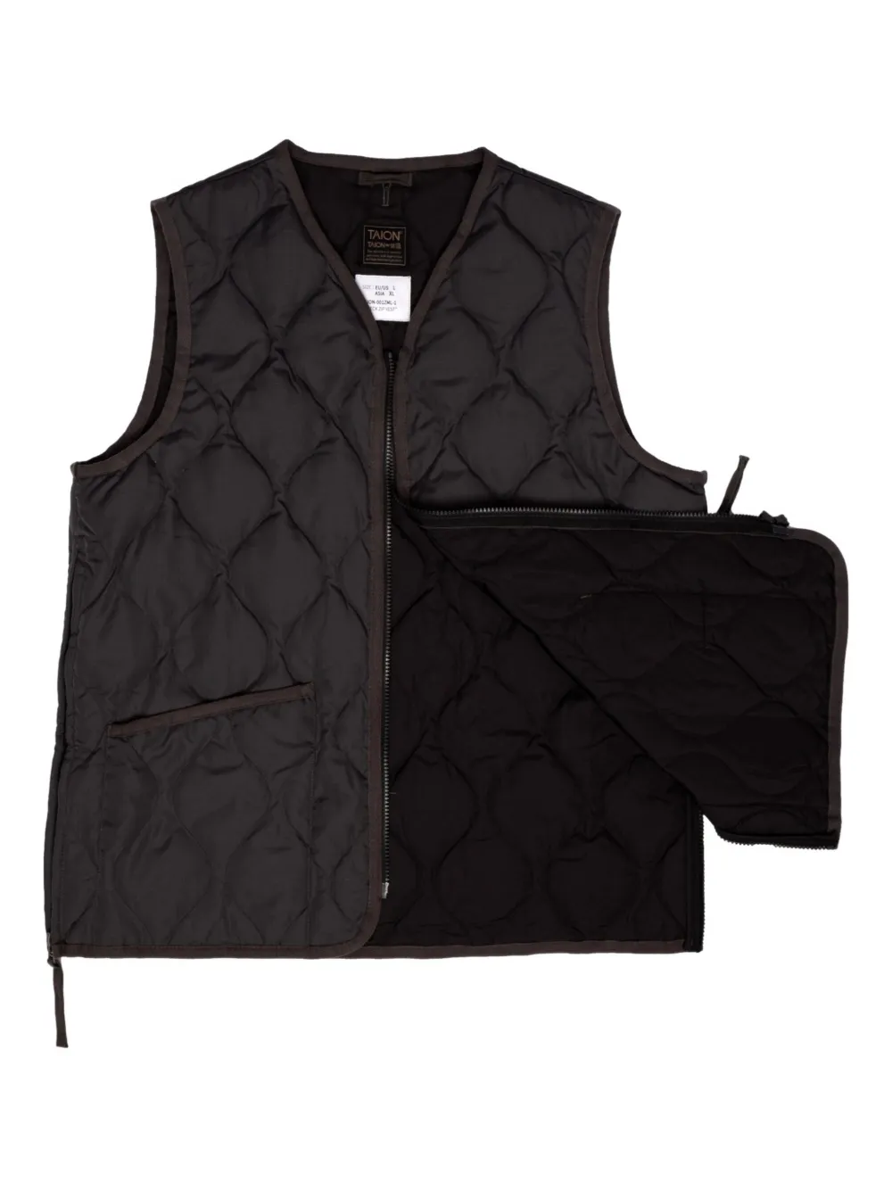 Taion Bodywarmer met V-hals Grijs