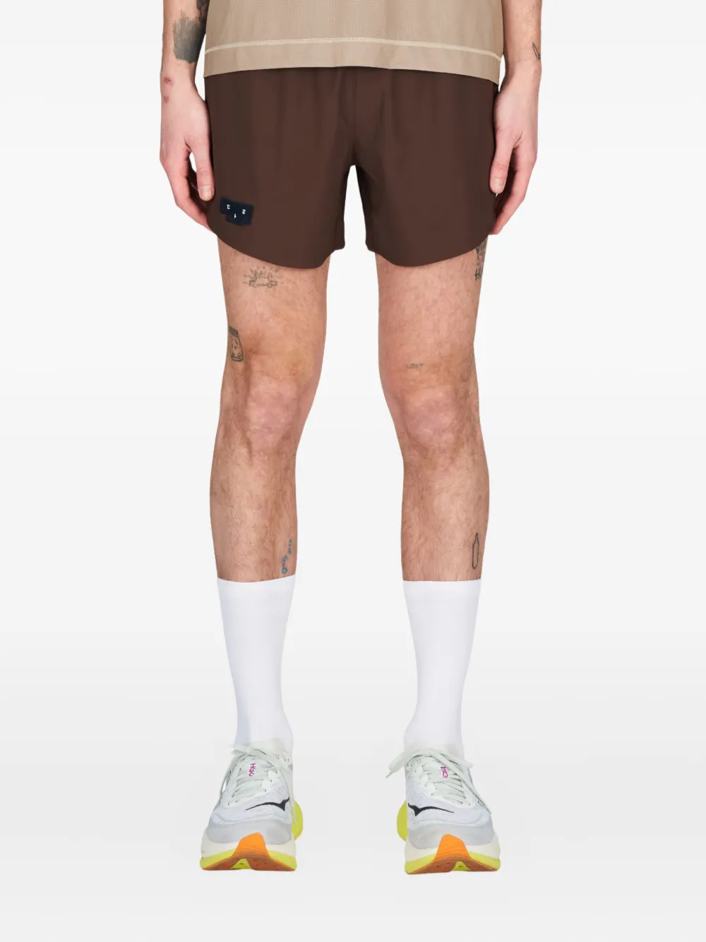 UNNA Trainingsshorts met elastische tailleband Bruin