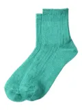 RoToTo ribbed linen-blend ankle socks - Green