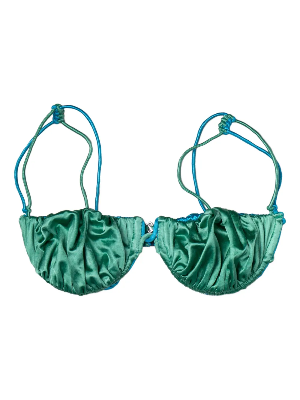 Isa Boulder Omkeerbare bikinitop met ruches Blauw