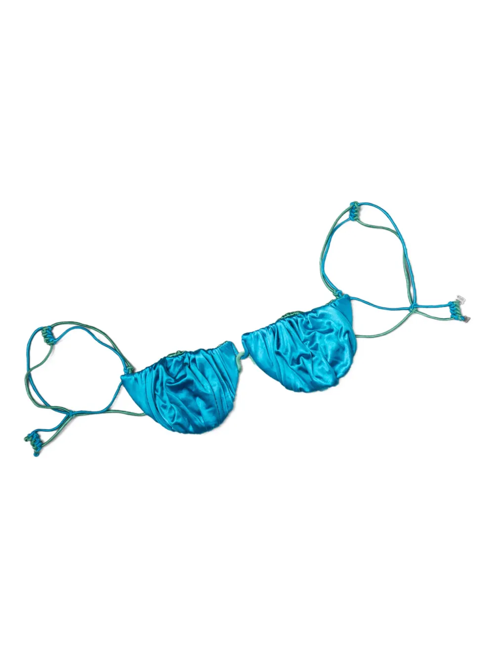 Isa Boulder Omkeerbare bikinitop met ruches Blauw
