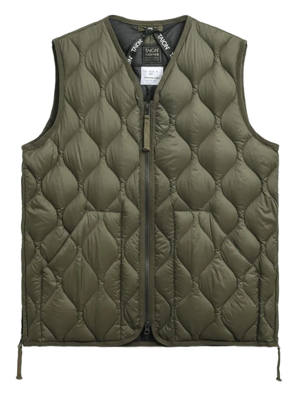 Taion Bodywarmer met V-hals Groen