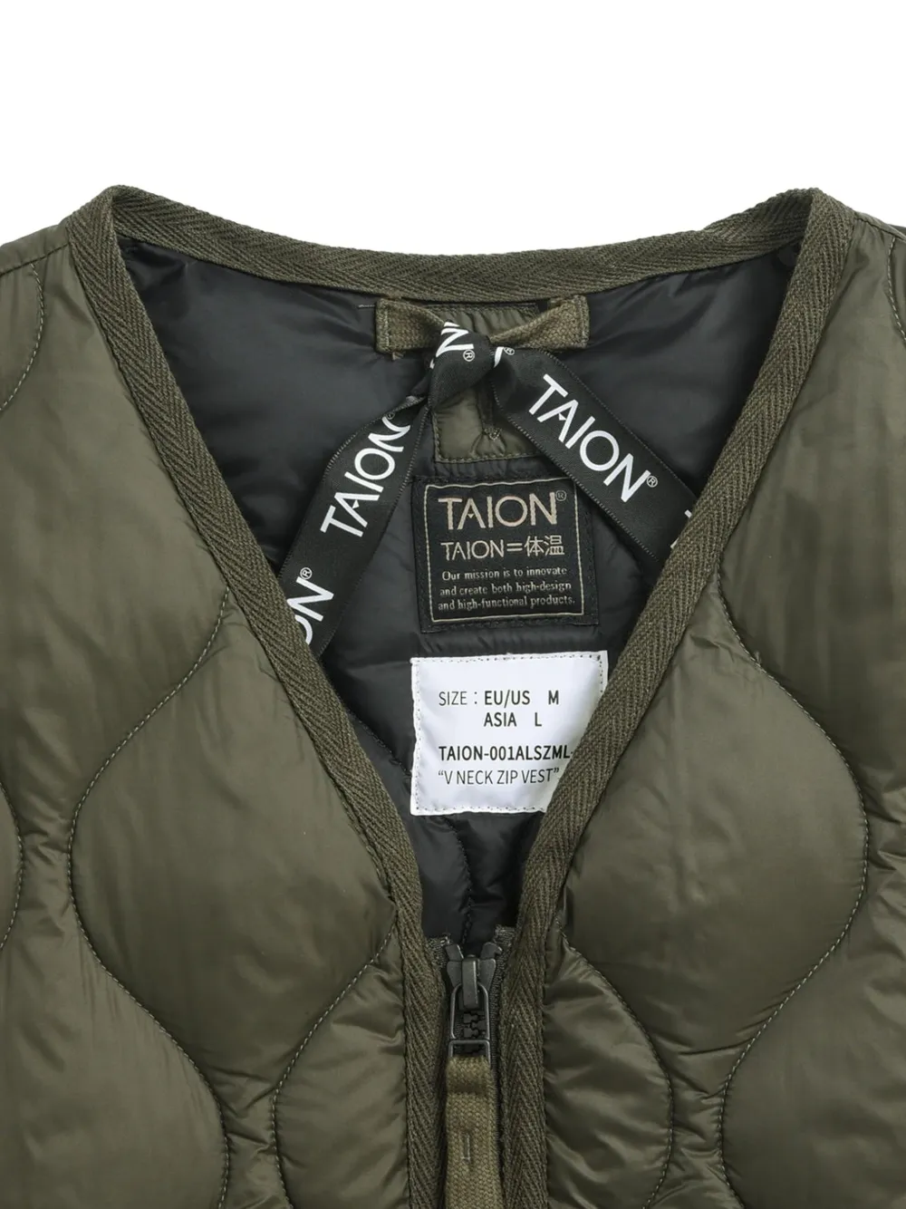Taion Bodywarmer met V-hals Groen