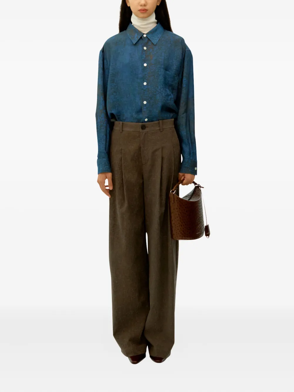 UMBER POSTPAST two-tuck trousers | Wide Leg Pants | Image 2