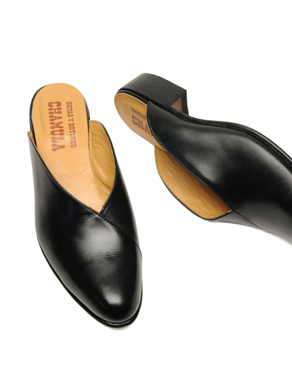 Chamula Wright leather mules Black