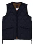 Taion V-neck down gilet - Blue