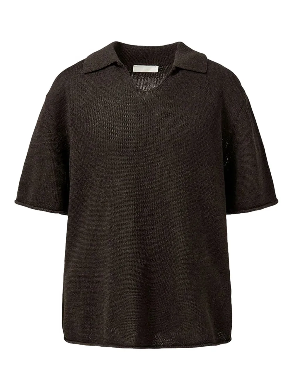 Amomento fine-knit polo shirt | Brown | Image 1