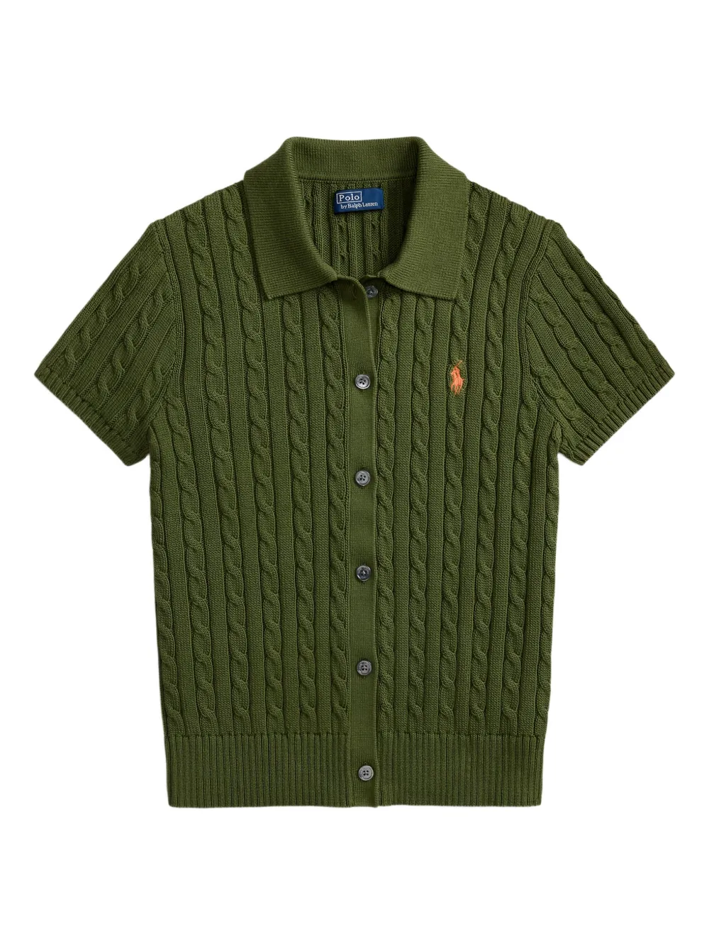 Polo Ralph Lauren Kabelgebreid vest met knoop Groen