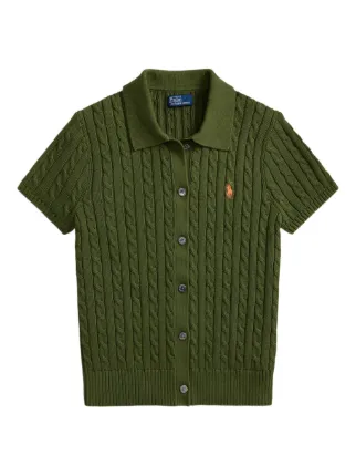 Polo Ralph Laurenケーブルニットカーディガンオリーブグリーン Polo Ralph Lauren ケーブルニット カーディガン | グリーン | FARFETCH JP
