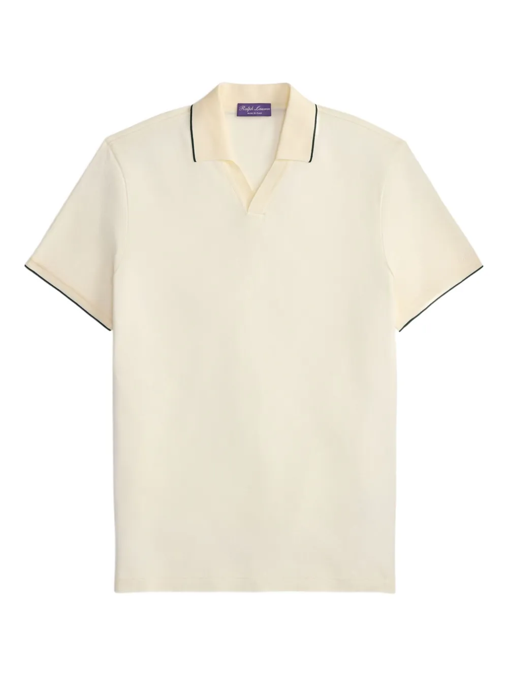 Ralph Lauren Purple Label Vネック ポロシャツ - ニュートラル Ralph Lauren Purple Label Vネック ポロシャツ - ニュートラル