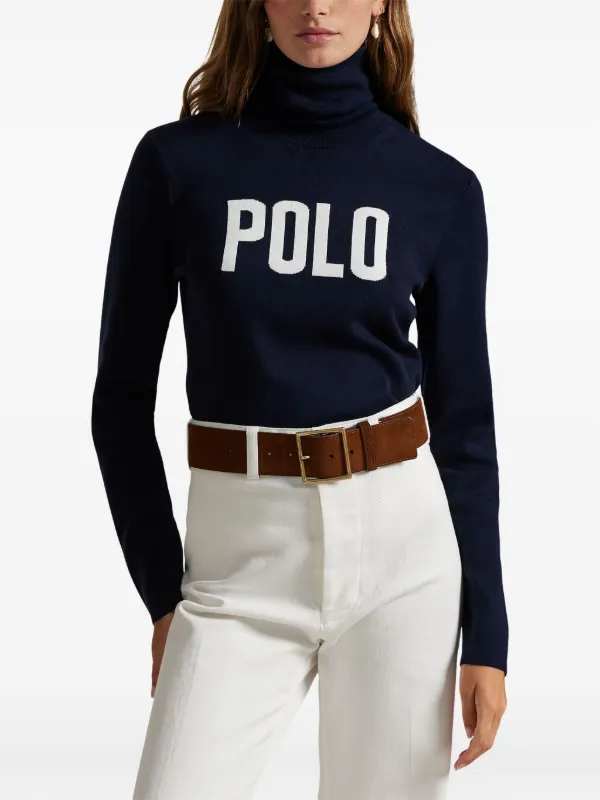 Polo Ralph Lauren polo-logo Turtleneck Sweater | Blue | FARFETCH ZA