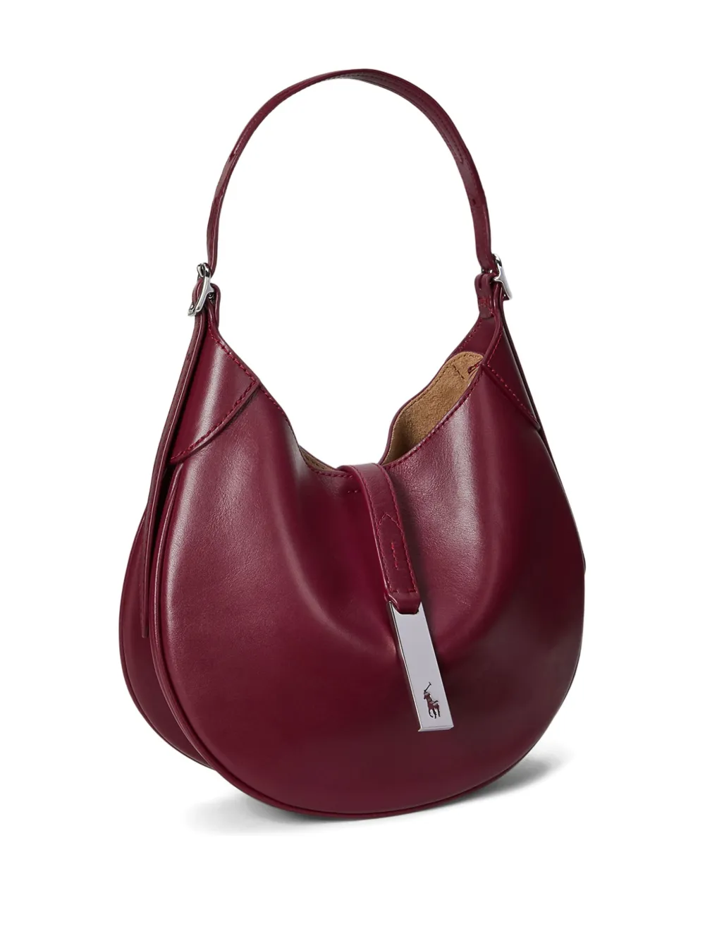 Polo Ralph Lauren Polo ID leren tas met gewelfde handgreep Rood
