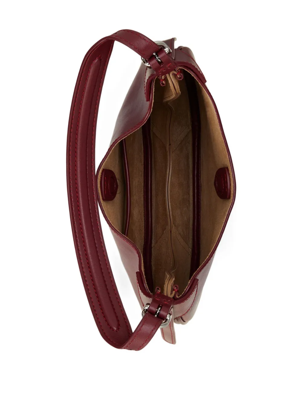 Polo Ralph Lauren Polo ID leren tas met gewelfde handgreep Rood