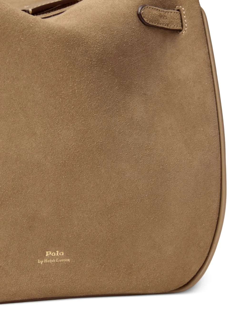 Polo Ralph Lauren Id Suede Satchel Bag In Brown