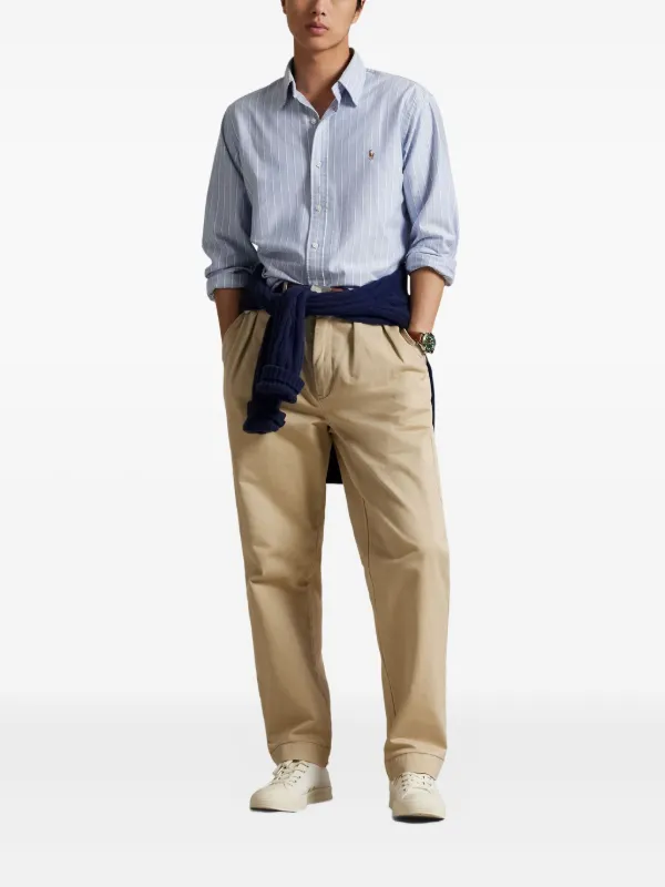 Polo Ralph Lauren Striped Oxford Shirt | Blue | FARFETCH Polo Ralph Lauren Striped Oxford Shirt | Blue | FARFETCH