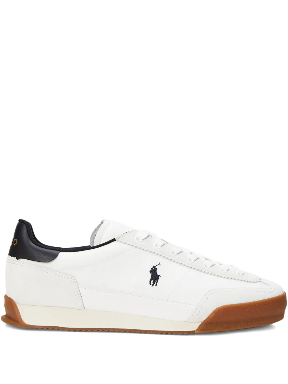 Polo Ralph Lauren Hester leather-panel trainers White