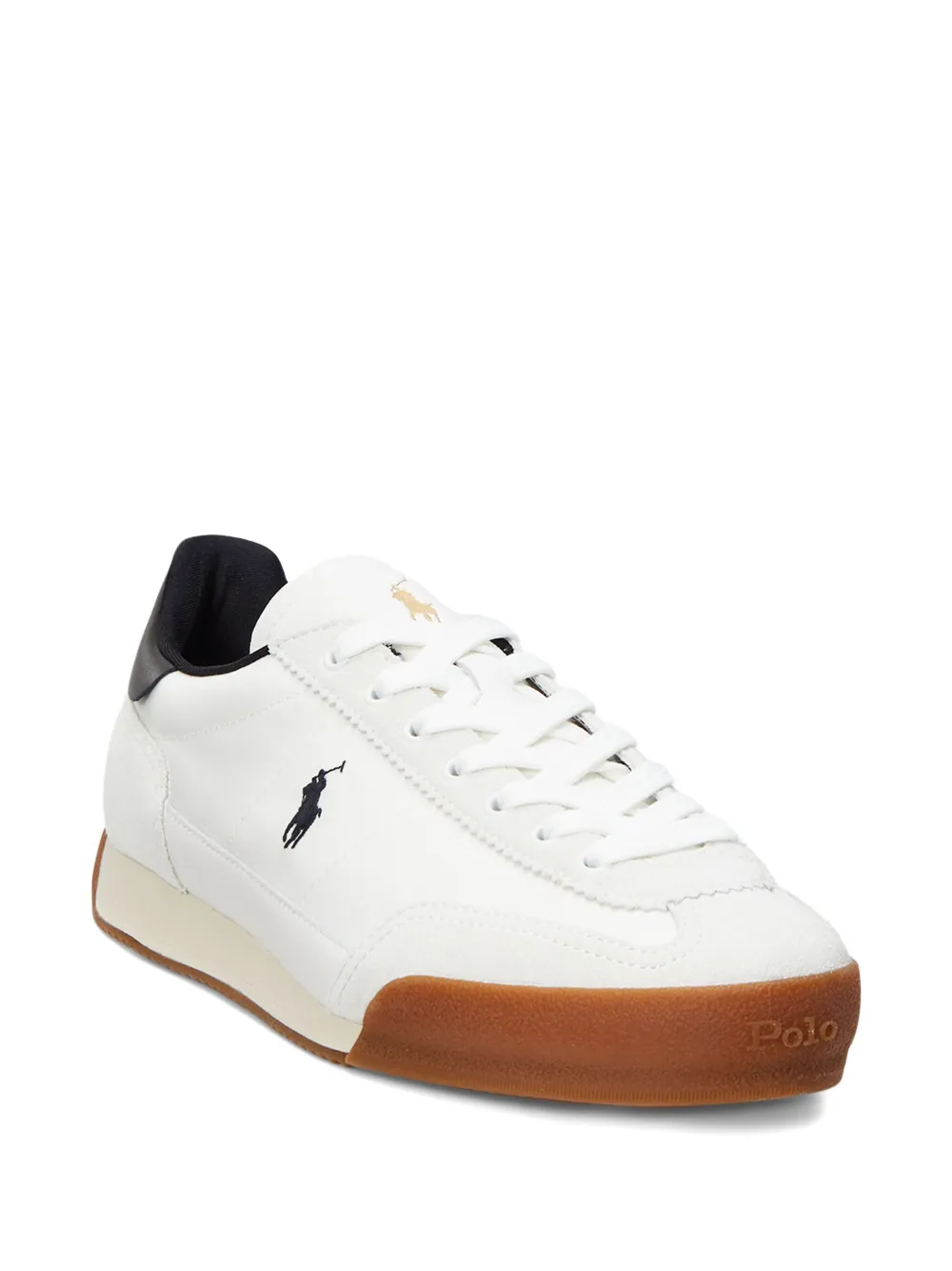 Polo Ralph Lauren Hester leather-panel trainers White