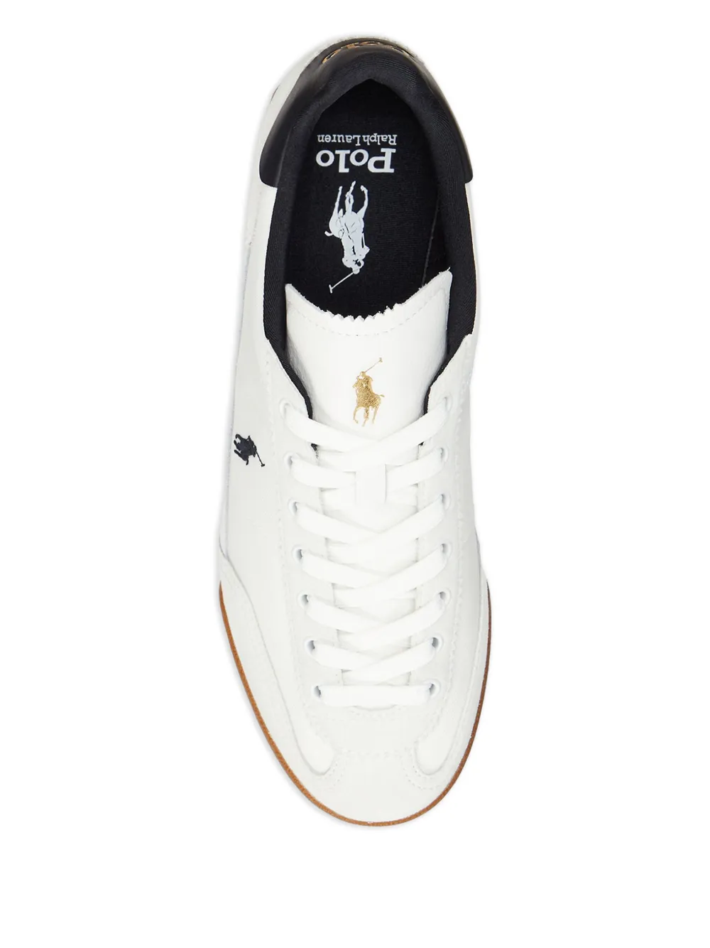 Polo Ralph Lauren Hester leather-panel trainers White