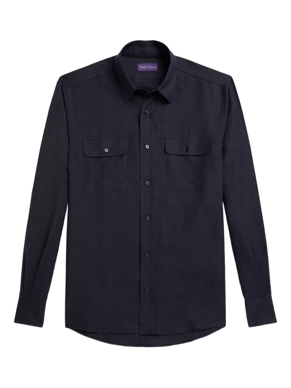 Ralph Lauren Purple Label Overhemd van linnenblend Blauw