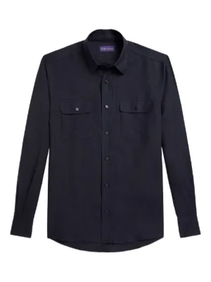 Ralph Lauren Purple Label long-sleeve button-up Shirt | Blue