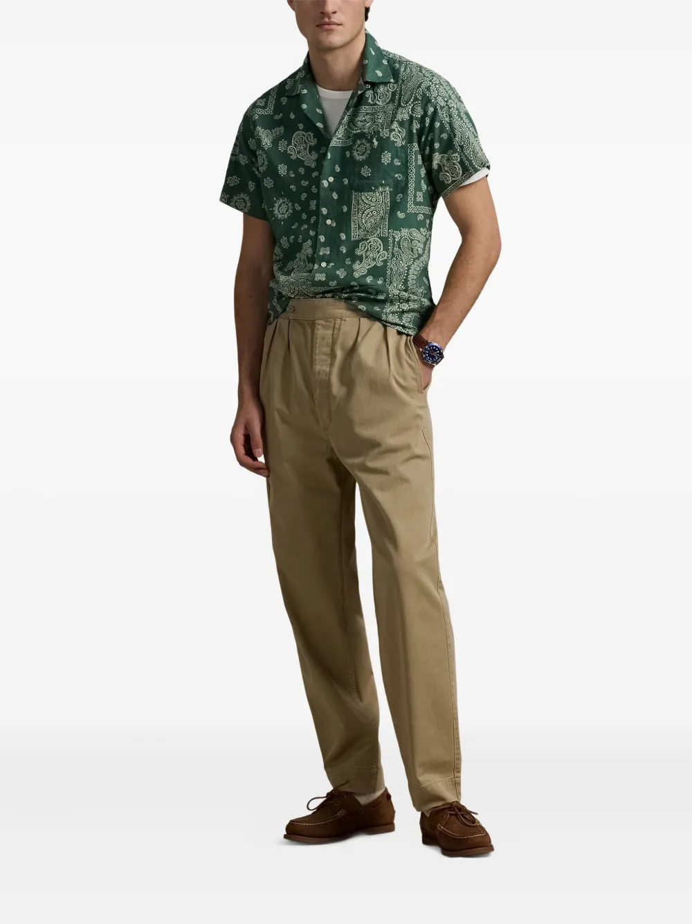Polo Ralph Lauren Overhemd met bandanaprint Groen