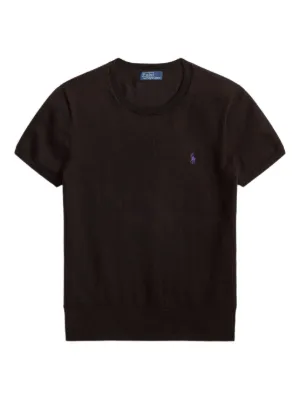 Camiseta Ralph Lauren Cuello Redondo Estampada - Marrón Mujer