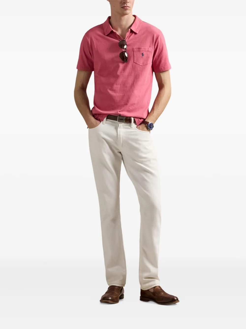 Polo Ralph Lauren Poloshirt met borduurwerk Roze