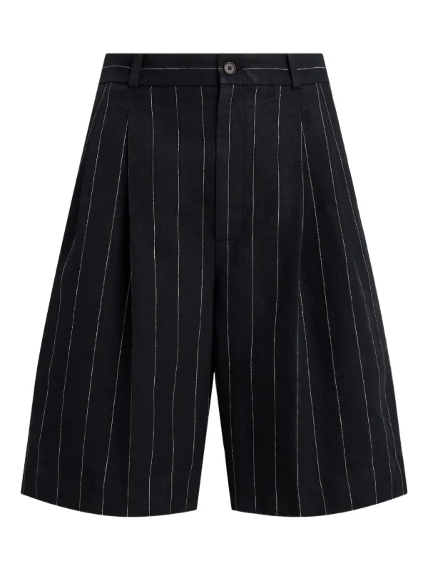 ピンストライプ☆ティアードショートパンツ ブラック｜ピンストライプ
