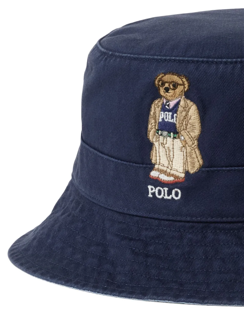 Polo Ralph Lauren Vissershoed met borduurwerk Blauw