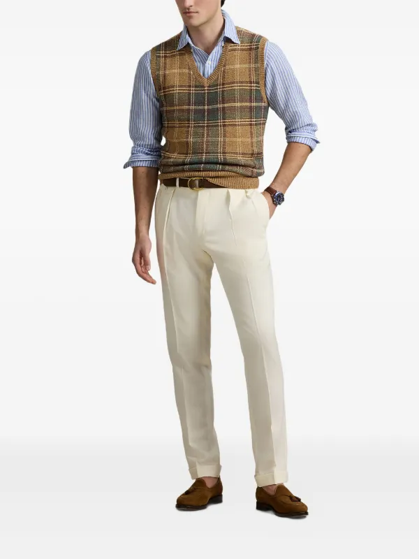 Polo Ralph Lauren Colete Xadrez | Marrom | FARFETCH BR