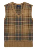 Polo Ralph Lauren plaid sleeveless vest - Brown