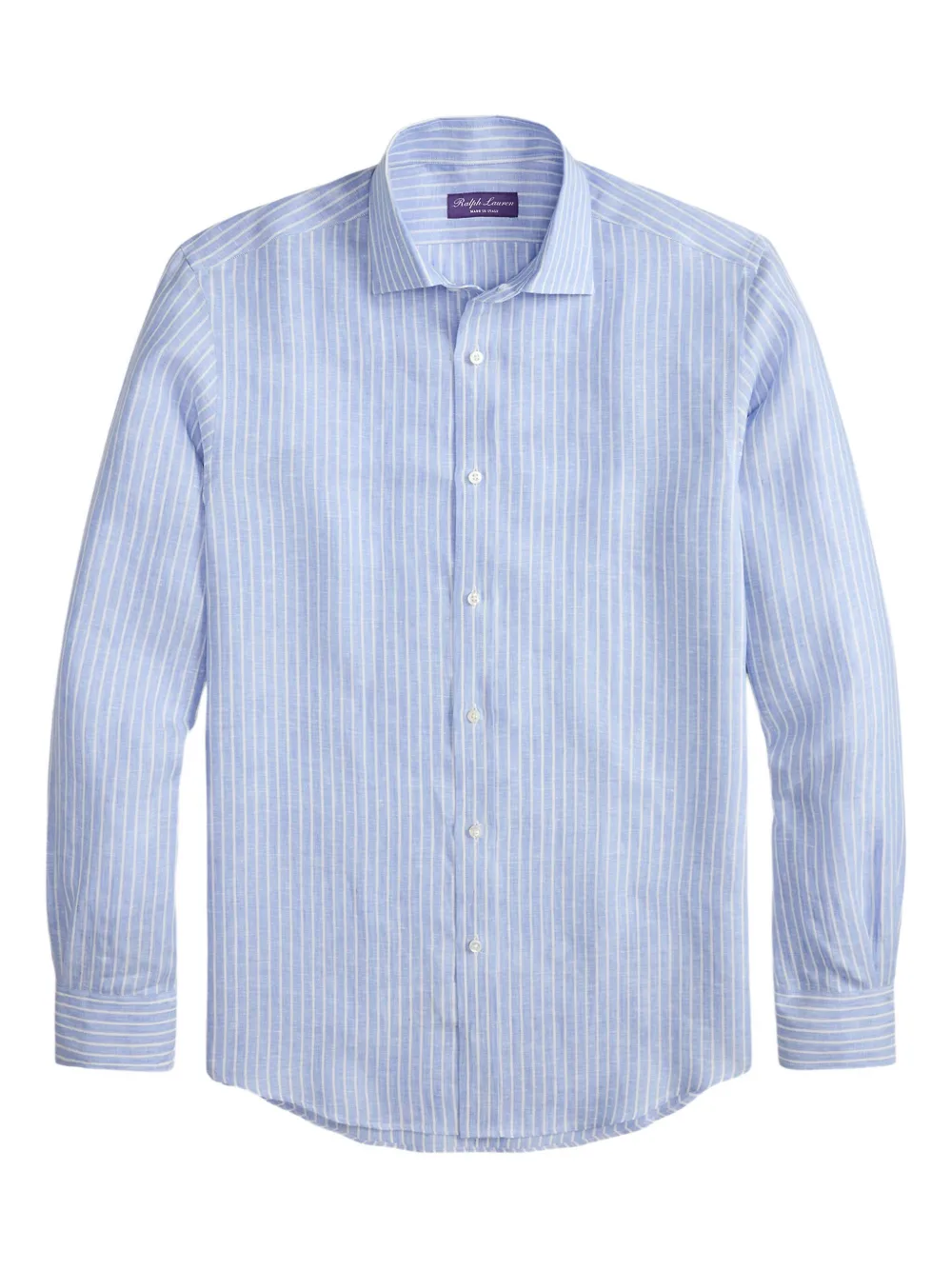 Ralph Lauren Purple Label ストライプ リネンシャツ - ブルー Ralph Lauren Purple Label ストライプ リネンシャツ - ブルー