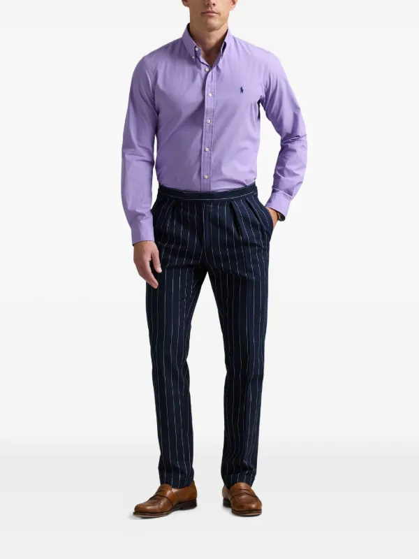 Polo Ralph Lauren long-sleeve button-down Shirt | Purple | FARFETCH