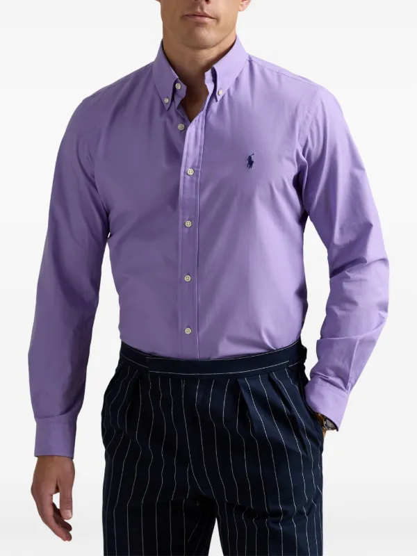 Polo Ralph Lauren long-sleeve button-down Shirt Purple FARFETCH ID