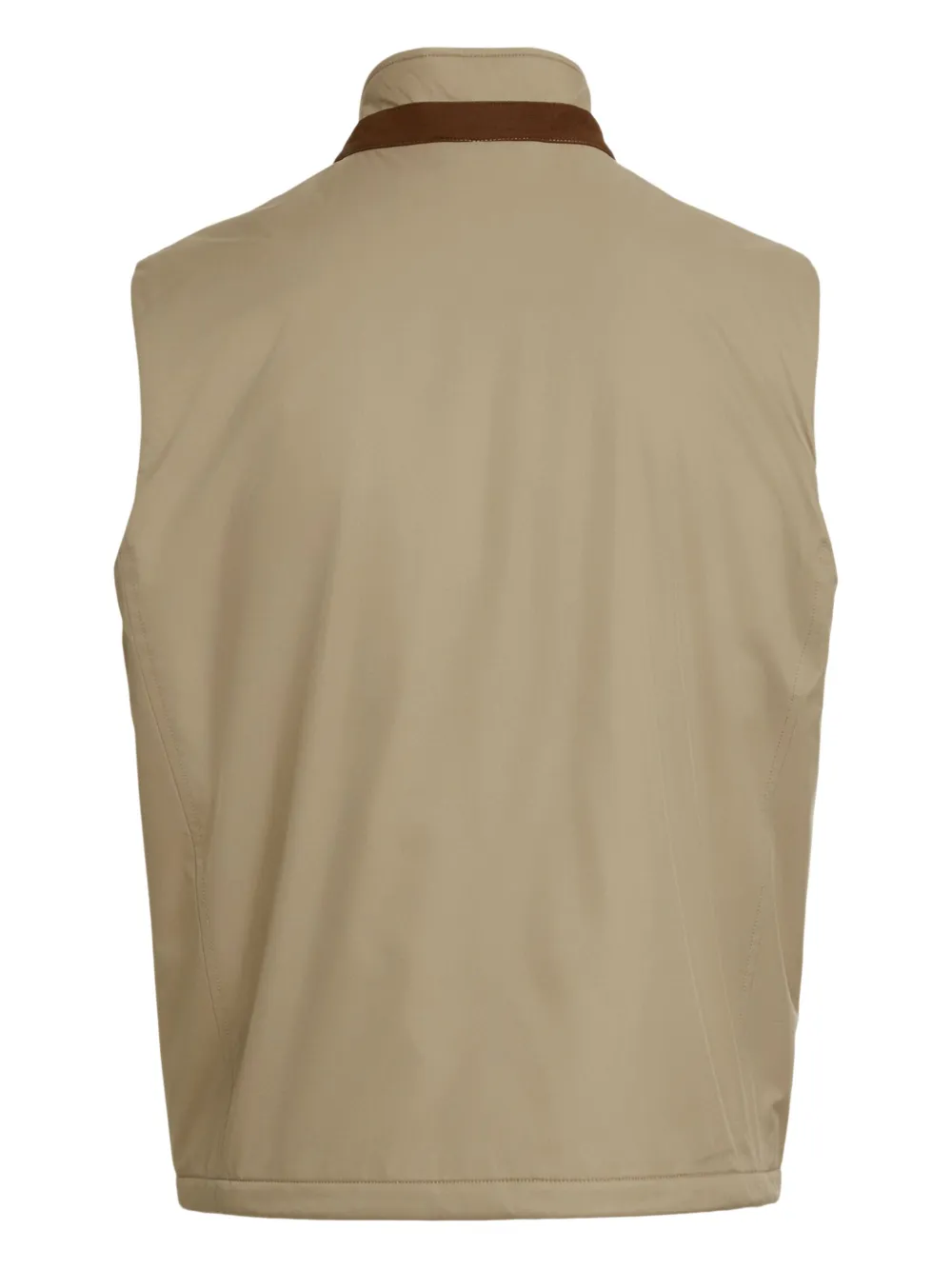 Polo Ralph Lauren Bodywarmer met logoplakkaat en ritssluiting Beige