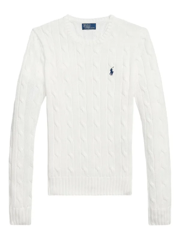 Polo Ralph Lauren ホワイト ケーブルニットセーター Polo Ralph Lauren ケーブルニット セーター | ホワイト | FARFETCH JP