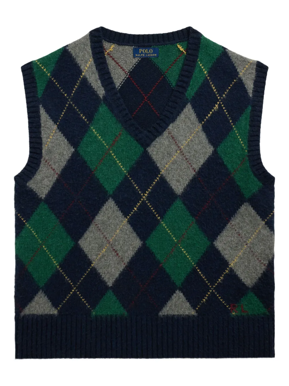 Polo Ralph Lauren Mouwloze top met argyle-patroon Blauw