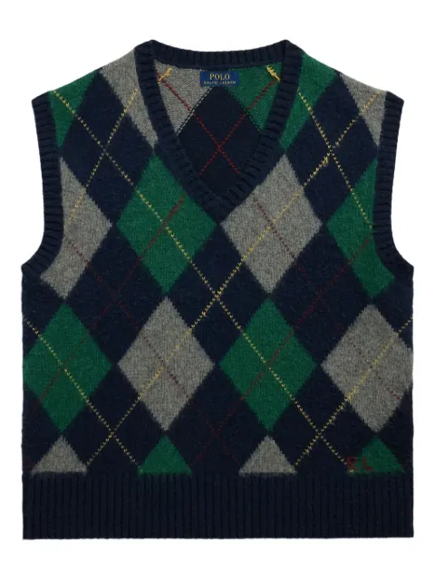 Polo Ralph Lauren argyle-patterned sleeveless vest