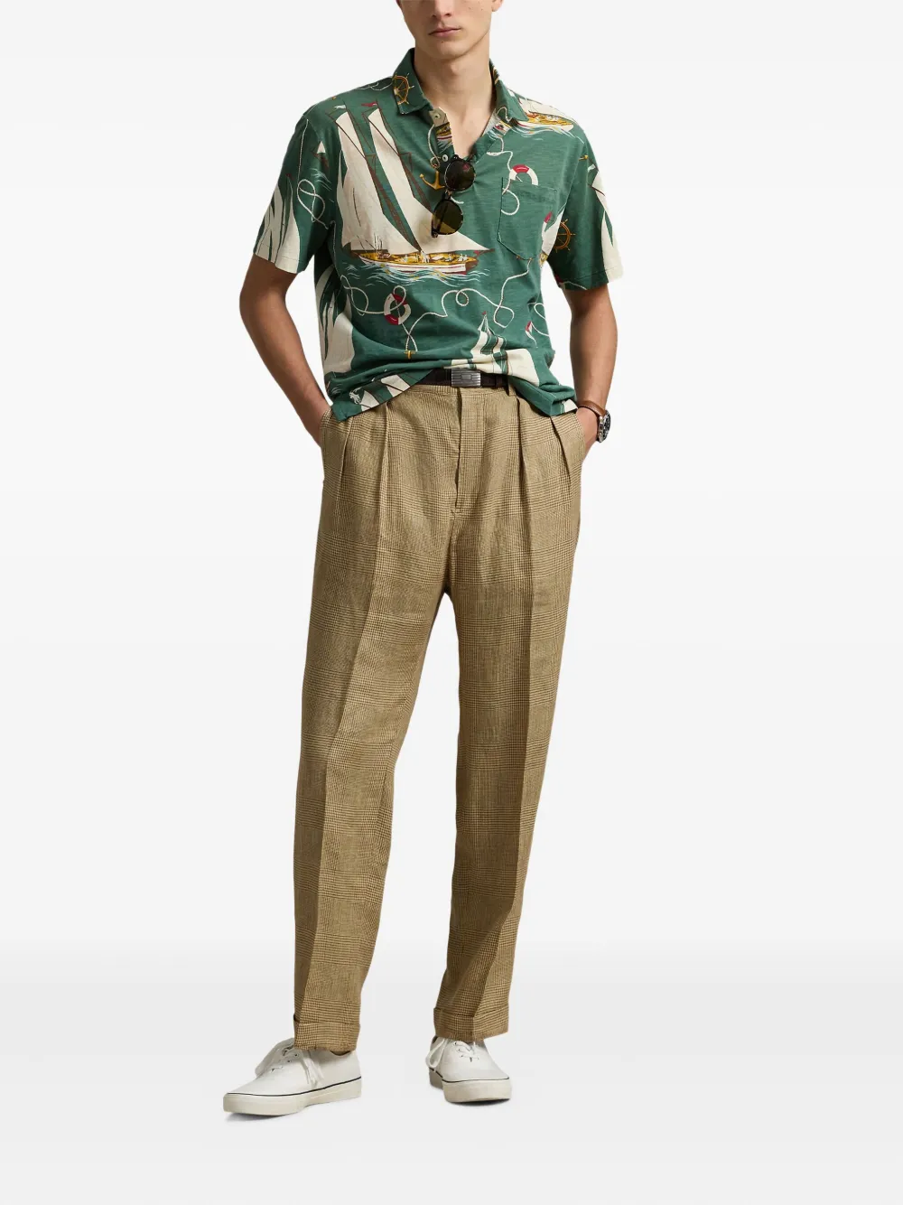 Polo Ralph Lauren sailboat-print short-sleeve polo shirt | Image 2